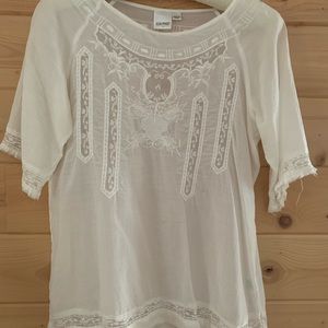 Fine cotton silk embroidered blouse by Oxmo